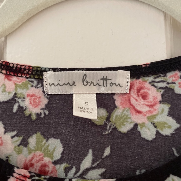 Nine Britton Black Floral Mini Dress - Picture 3 of 3